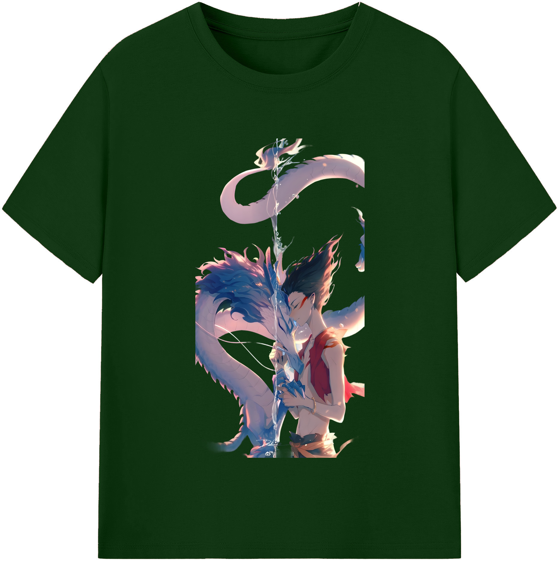 （画像用） Ne Zha 2 ナタ 魔童の大暴れ 綿100％半袖Tシャツ（フロントプリント）